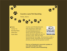 Tablet Screenshot of countrylanepetboarding.com